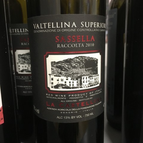 SASSELLA VALTELLINA SUPERIORE LA CASTELLINA 2010 FONDAZIONE FOIANINI